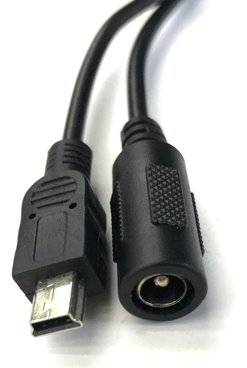 DC5.5mm F to Mini USB M Short Cable
